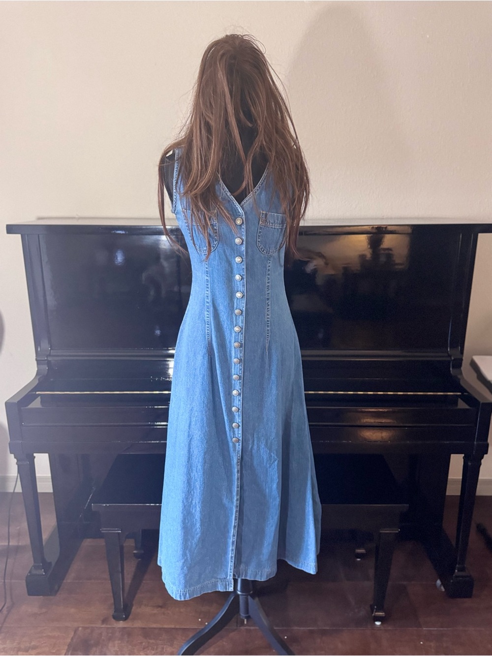 vintage 1990s Espirit sleeveless denim dress